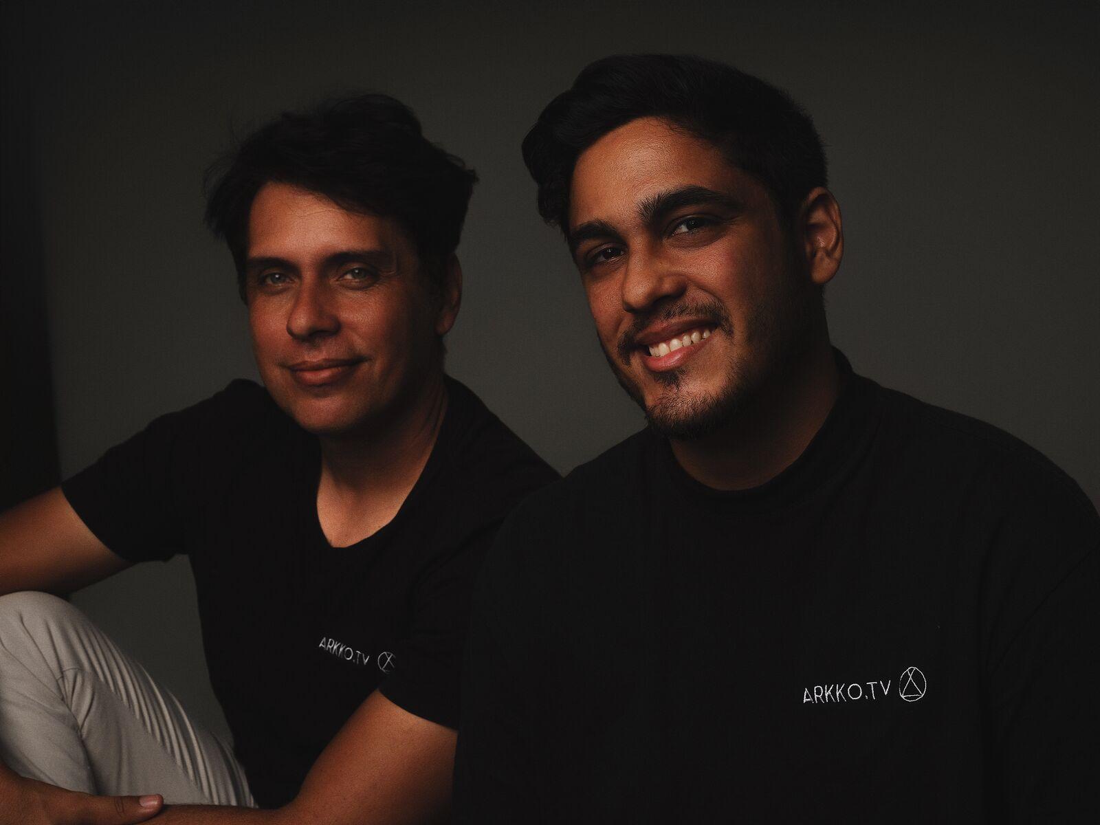 Guilherme Di França e Rodrigo Soriano, fundadores da Arkko.TV